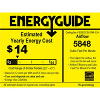 52" Modern Ceiling Fan with Light, 3 ABS Blades, DC Remote Control
