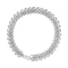 .925 Sterling Silver 1/2 Cttw Diamond Double Row S-Link Bracelet (I-J Color, I2-I3 Clarity) - 7.5" Inches