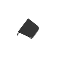 Matte Black "Comet" Edge Drawer Tab Pulls Euro • Knobs