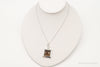 Designer Ross Simons Large Smoky Topaz Single Diamond Sterling Silver Necklace