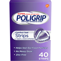 Super Poligrip® Denture Adhesive Comfort Seal Strip, 40-Pack