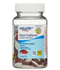 Equate Stool Softener Laxative Softgels for Constipation, 100 mg, 140 Count EasyOptionXY LLC