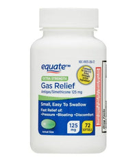 Equate Gas Relief, Simethicone 125 mg, Extra Strength Softgels, 72 Count EasyOptionXY LLC