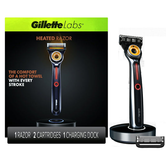 Gillette Labs Heated Razor Starter Kit - 1 Handle, 2 Blade Refills, 1 Charging Dock EasyOptionXY LLC