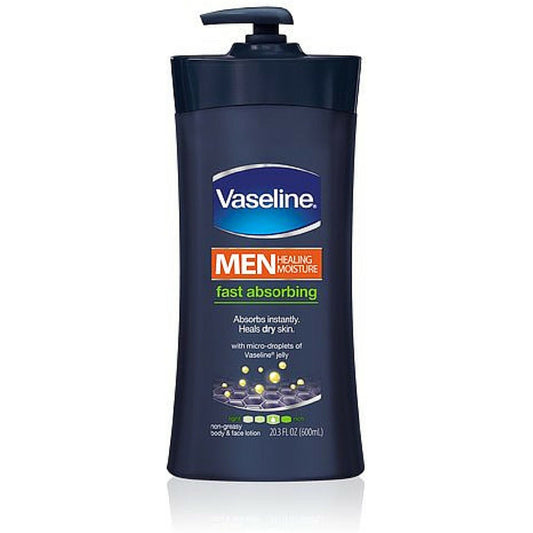 Vaseline Men Healing Moisture Fast Absorbing Body & Face Lotion 20.3oz