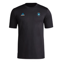adidas Mens Short Sleeve Pre-Game T-Shirt Black/Charlotte Fc XX-Large