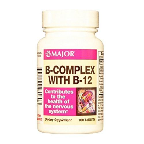 Major Vitamin B-Complex With B-12 100 Tablets