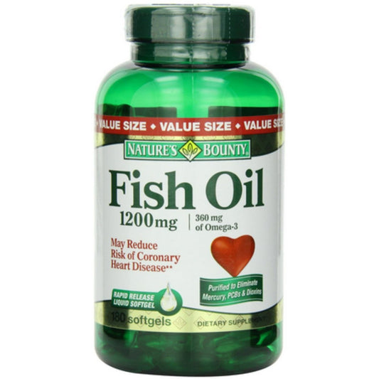 Nature's Bounty® Fish Oil 1200 mg Rapid-Release Gelcap SFG, 200 EA