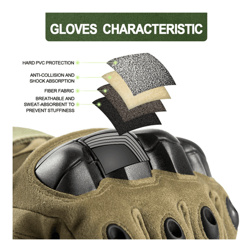 Tactical Military Airsoft Gloves for Outdoor Sports, Paintball, and Motorcycling with Touchscreen Fingertip Capability Jupiter Gear