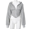 Sculpted Fit Midriff Hoodie - Stylish and Comfortable Gym Hoodie for Women