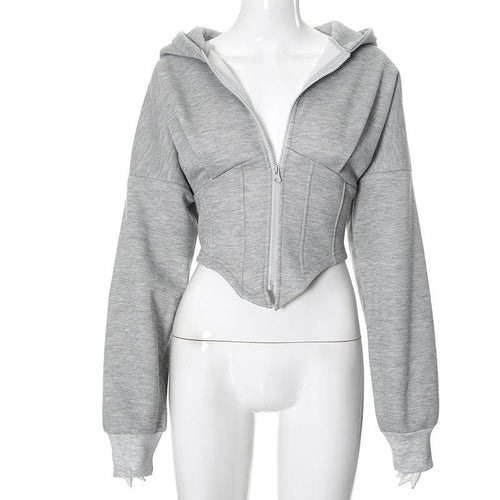 Sculpted Fit Midriff Hoodie - Stylish and Comfortable Gym Hoodie for Women