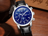 Men's  Waterproof Watch With Chronometers Date Display And Fluorescent Pointers Excellent Look Perfect Gift
