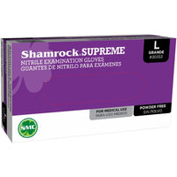 Blue Nitrile Examination Gloves, Shamrock Powder Free, Medium