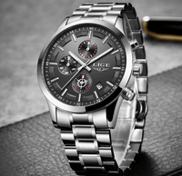 Men's Waterproof  Watch With Chronometers And Date Display Unique Design Perfect Gift
