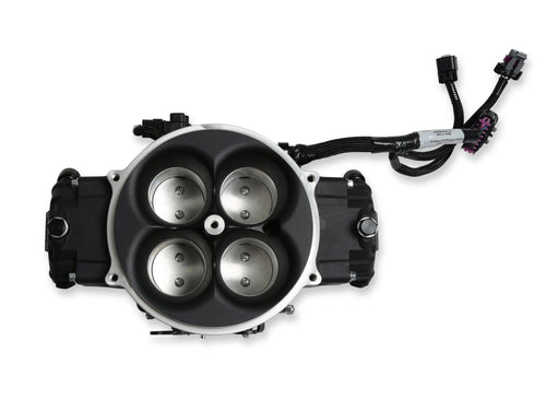 EFI Terminator X Stealth 4500 Service Throttle Body - Black - 4 Injectors - 650 HP - Secondary Throttle Body