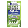 Gillette Sensor3 Sensitive Men's Disposable Razor, 4 Razors EasyOptionXY LLC