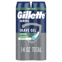 Gillette Series Soothing Shave Gel for Men with Aloe Vera, Twin Pack, 14 oz EasyOptionXY LLC