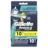 Gillette Sensor2 Plus Pivoting Head Men's Disposable Razors, Blue, 10 Count EasyOptionXY LLC