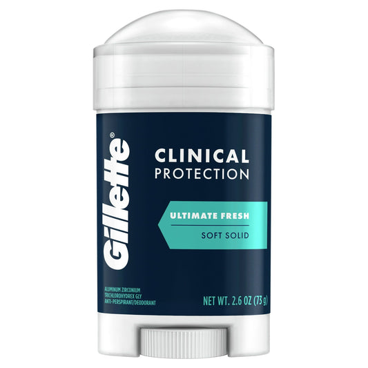Gillette Antiperspirant Deodorant for Men, Clinical Soft Solid, Ultimate Fresh, 72 Hr. Sweat Protection, 2.6 oz EasyOptionXY LLC