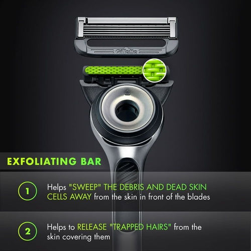 Gillette Labs with Exfoliating Bar Men's Razor - 1 Handle, 3 Blade Refills and Travel Case EasyOptionXY LLC