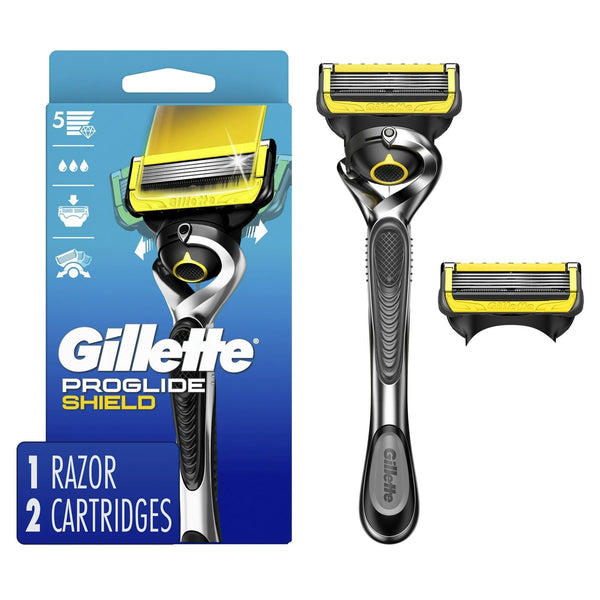 Gillette ProGlide Shield Men's Razor Handle + 2 Blade Refills, Silver EasyOptionXY LLC