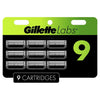 Gillette Labs Men's Razor Blade Refills with Exfoliating Bar, Green, 9 Refills EasyOptionXY LLC