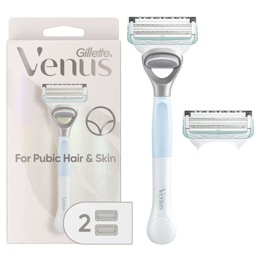 Gillette Venus for Pubic Hair and Skin, Women's Razor Handle and 2 Blade Refills EasyOptionXY LLC
