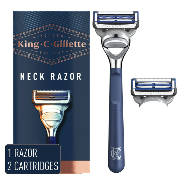 King C. Gillette Neck Razor Handle and 2 Blade Refills EasyOptionXY LLC