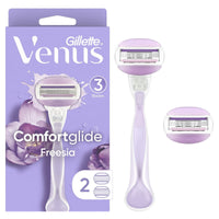 Gillette Venus ComfortGlide Freesia Women's Razor Handle + 2 Blade Refills, Purple EasyOptionXY LLC