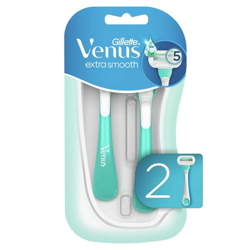 Gillette Venus Extra Smooth Sensitive Women's Disposable Razors, Blue, 2 Pack EasyOptionXY LLC