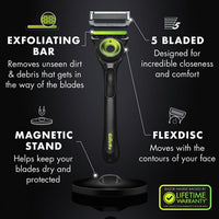 Gillette Labs with Exfoliating Bar Mens Razor Neon Edition - 1 Handle, 1 Blade Refill EasyOptionXY LLC