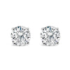 .925 Sterling Silver 1.0 Cttw Round Brilliant Cut Lab Grown Diamond 4-Prong Classic Solitaire Stud Earrings (F-G Color, VS2-SI1 Clarity)