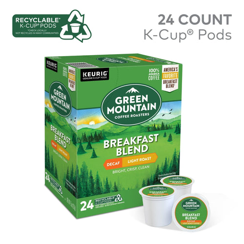 Green Mountain Coffee Roasters, Decaf Breakfast Blend Light Roast K-Cup Coffee Pods, 24 Count EasyOptionXY LLC