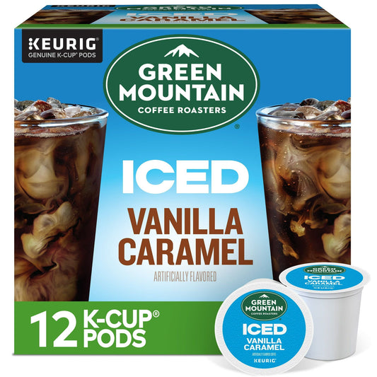 Green Mountain Coffee Roasters, ICED Vanilla Caramel Flavored Iced K-Cup Coffee Pods, 12 Count EasyOptionXY LLC