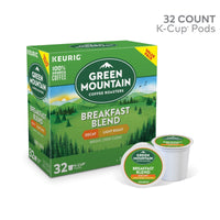 Green Mountain Coffee Decaf Breakfast Blend K-Cup Pods, Light Roast, 32 Count for Keurig Brewers EasyOptionXY LLC