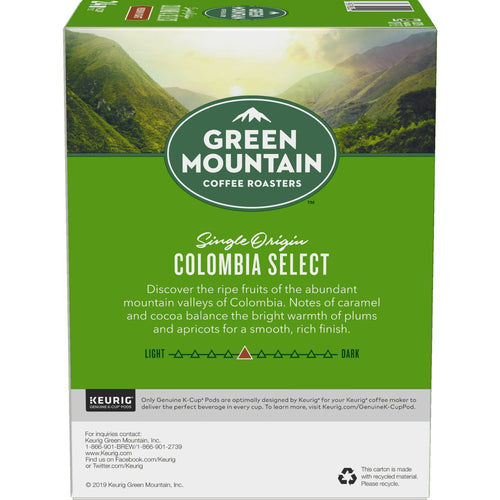 Green Mountain Coffee Colombia Select Fair Trade Certified K-Cup Pods, Medium Roast, 24 Count for Keurig Brewers