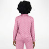Simple Pink Flamingo Satin Pajamas