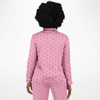 Simple Pink Flamingo Satin Pajamas