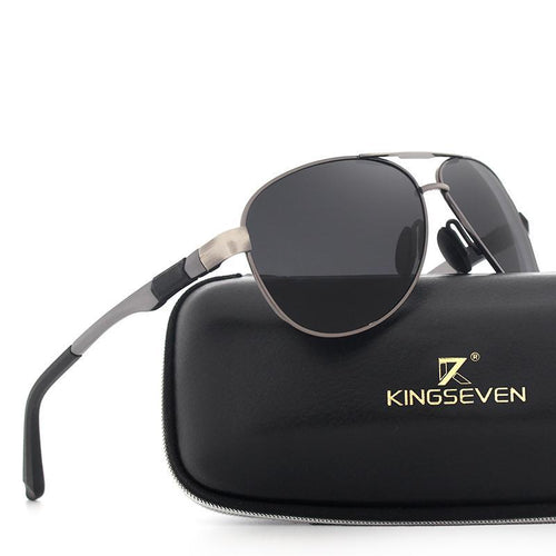 Men 100% Polarized Aluminum Alloy Frame Sunglasses  In Elegant Retro Classic Men's Driving Pilot  Style