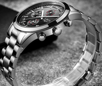 Men's Waterproof  Watch With Chronometers And Date Display Unique Design Perfect Gift