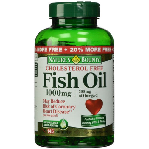 Nature's Bounty Omega-3 Fish Oil 1000mg, Heart Health Support, 135 Rapid Release Softgels