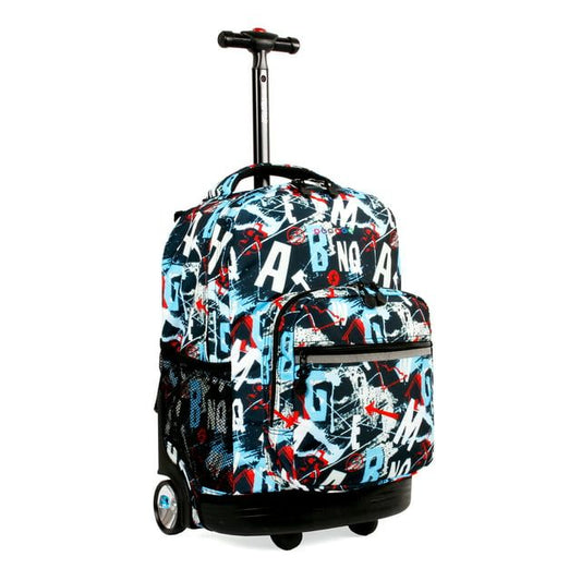 J World Unisex Sunrise 18" Rolling Backpack, Graffiti EasyOptionXY LLC