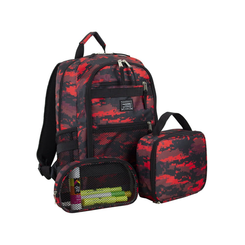 Eastsport Unisex 3-Piece Combo Backpack with Lunch Box and Pouch, Red Camoflauge EasyOptionXY LLC