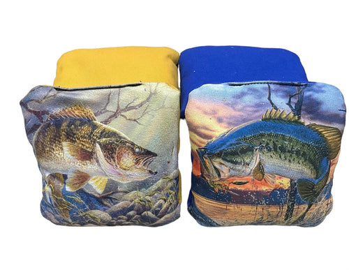 Walleye Fishing Themed Cornhole Boards