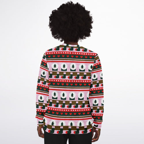 Santa's Favorite Bird Is A Flamingo Ugly Christmas Sweatshirt