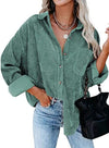 Corduroy Country Chic Shirt – Stylish Single-Breasted Cowgirl Shirt