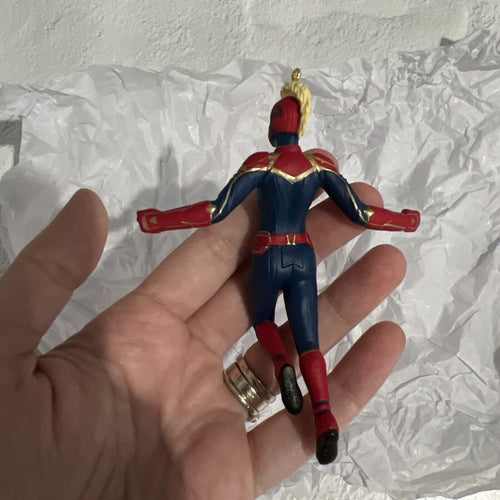2019 Hallmark Keepsake Christmas Ornament CAPTAIN MARVEL : RED Version