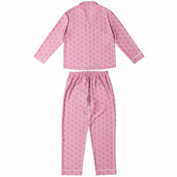 Simple Pink Flamingo Satin Pajamas