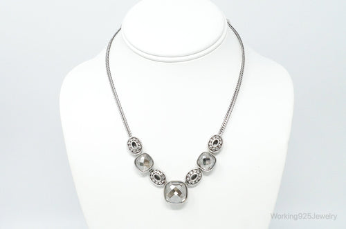 Designer Brighton 'Venus Rising" Crystal Toggle Sterling Silver Necklace