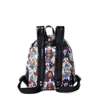 Bratz Women's All Over Print Nylon Mini Backpack, Black Multi-Color EasyOptionXY LLC
